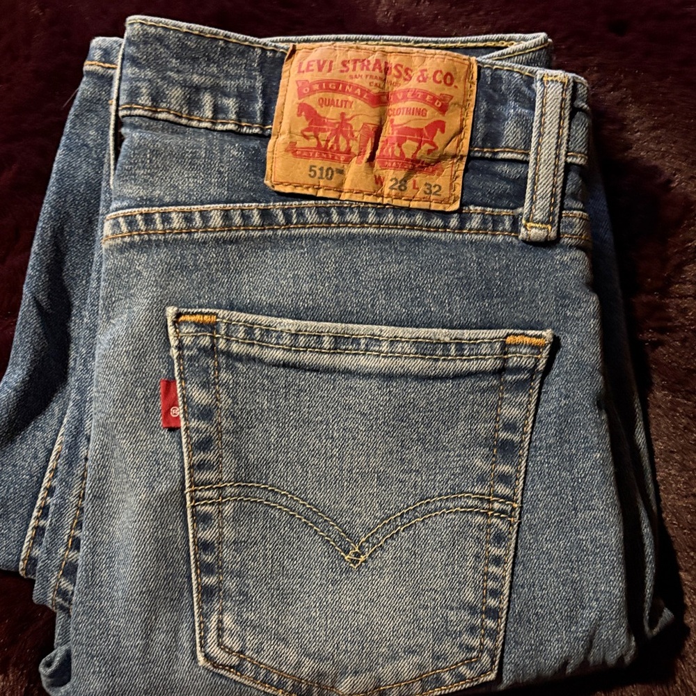 510 Levi's Blue Denim Jeans 28 x 32